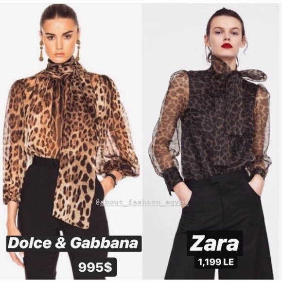 LAST ONE🔥 ZARA NWT Animal Print Pussy Bow Blouse - Picture 10 of 10